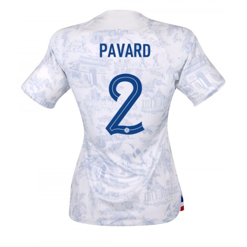 Frankrike Benjamin Pavard #2 Bortedrakt Kvinner VM 2022 Kortermet Frankrike Benjamin Pavard #2 Bortedrakt Kvinner VM 2022 Kortermet